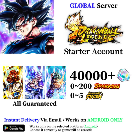 Dragon Ball Legends Triple UL Starter Account [Android]