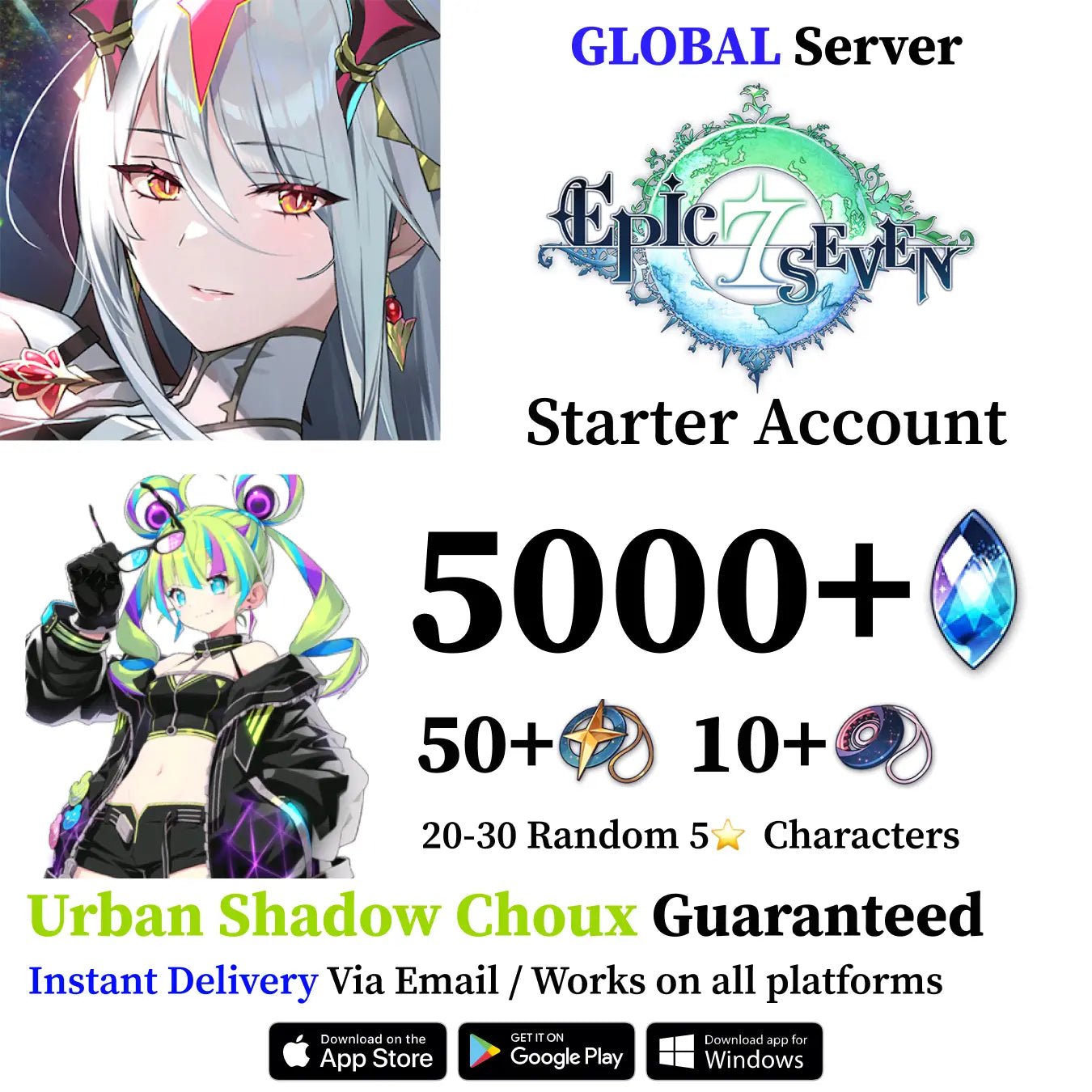 Urban Shadow Choux Epic Seven Starter Account [Global] - Genshin Accounts