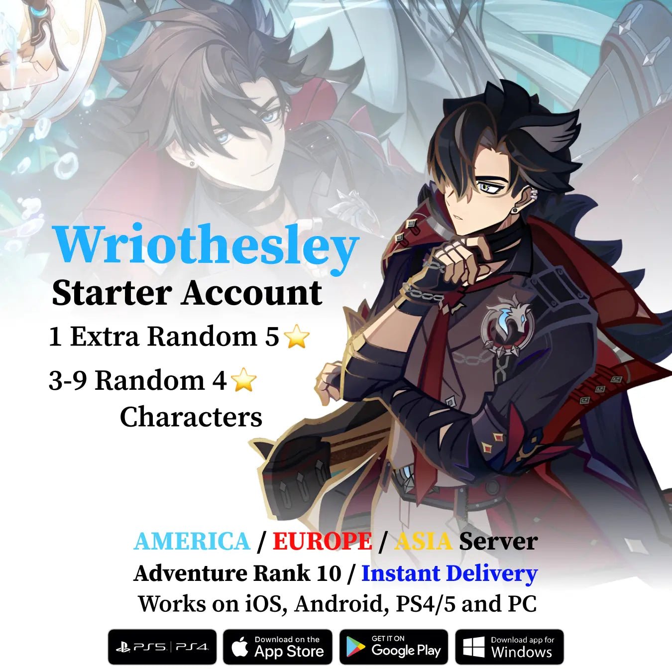 Wriothesley Starter Account - Genshin Accounts