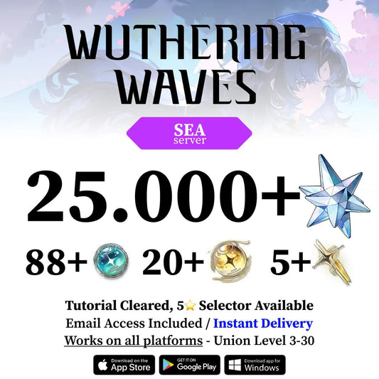 Wuthering Waves Reroll Account with Gems [SEA] - Genshin Accounts