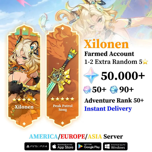 Xilonen with Signature Weapon and Wishes - Genshin Accounts