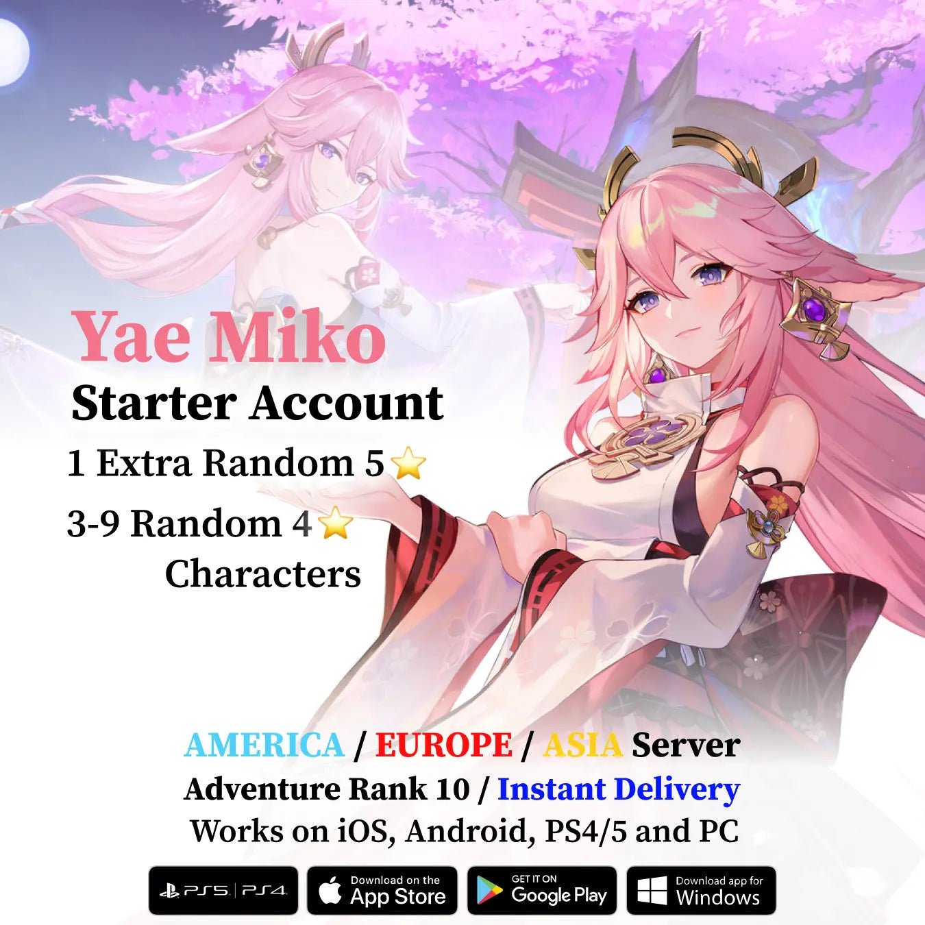 Yae Miko Starter Account - Genshin Accounts