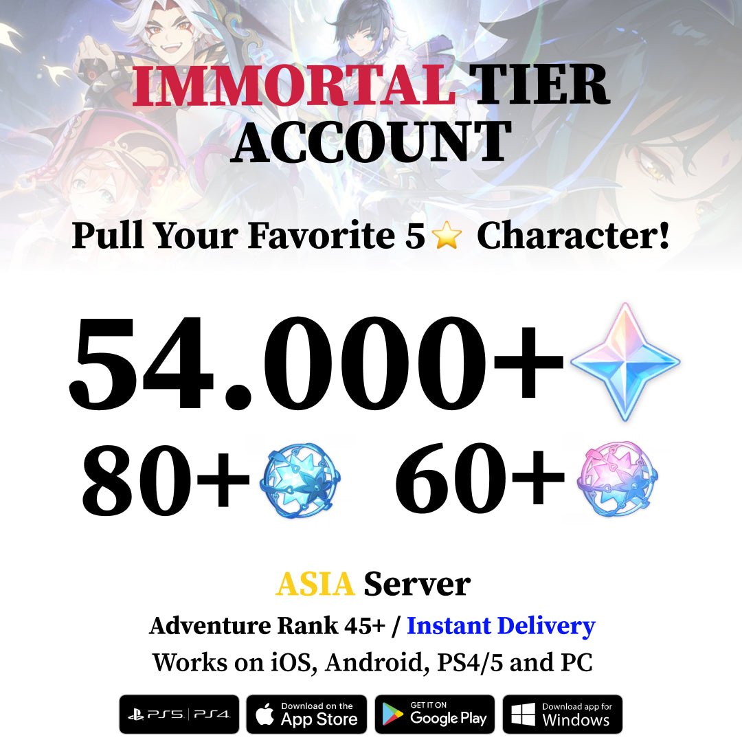 Genshin Impact Account with 34.000+ Primogems - Genshin Accounts