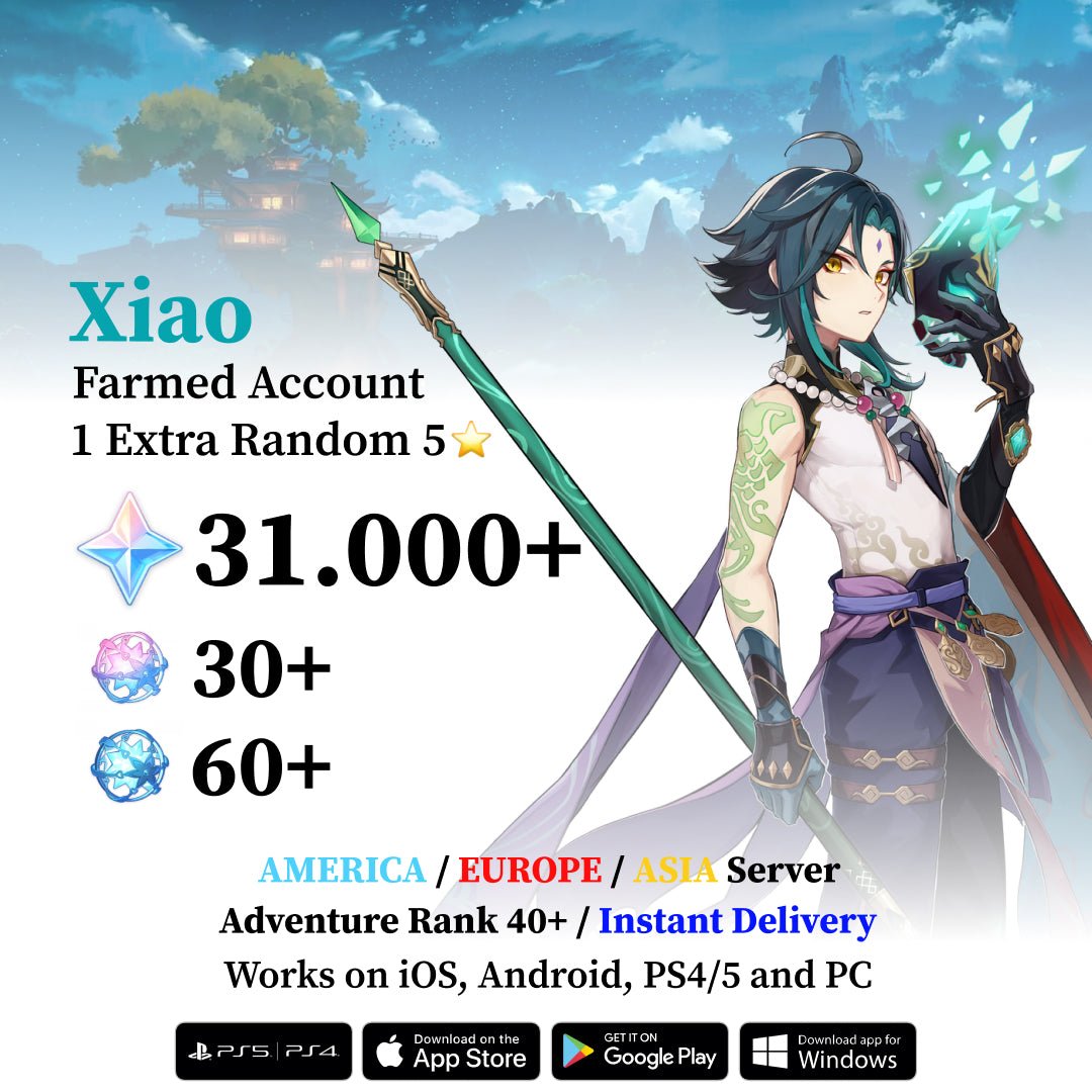 Xiao Reroll Account with 30.000 Primogems - Genshin Accounts