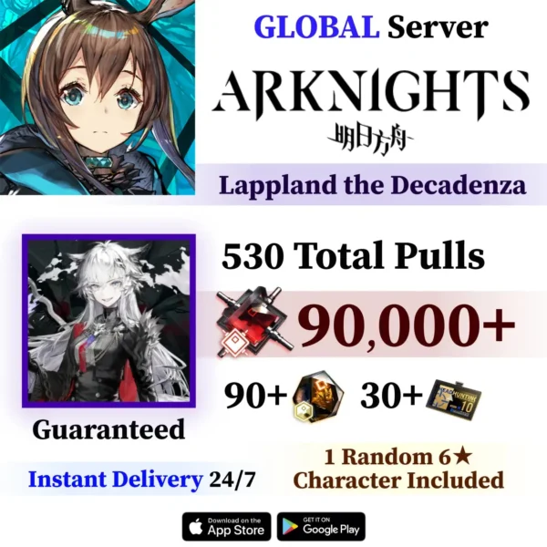 Lappland the Decadenza Arknights Account with Orundum [Global]