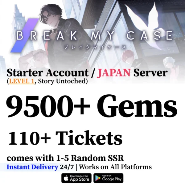 Break My Case Reroll Account, 9,500+ Gems [Japan]