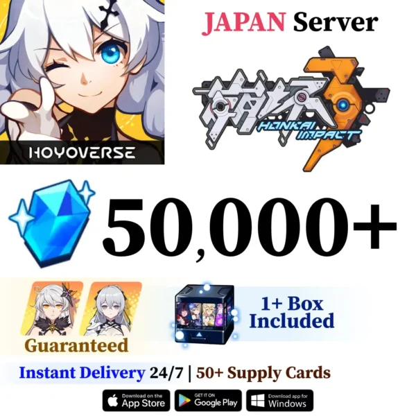 Honkai Impact 3rd Reroll Account with 50,000+ Crystals [JP]