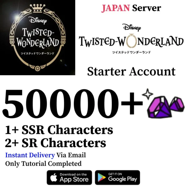 Disney Twisted Wonderland Starter Reroll Account with Gems [Japan]