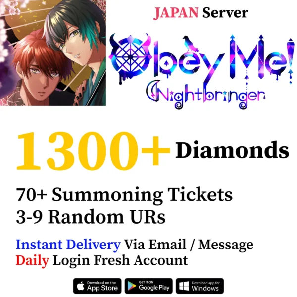 Obey Me! Nightbringer Account, 1300 Diamonds [JP]