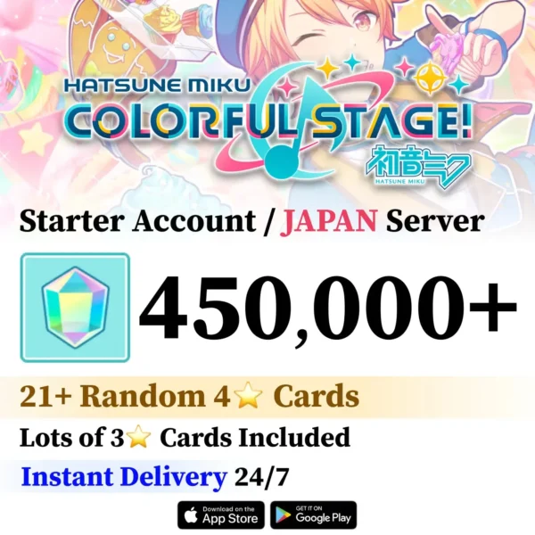 Project Sekai Reroll Account with 450,000+ Gems [Japan]