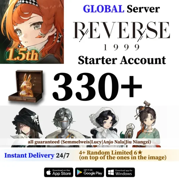 Reverse: 1999 Reroll Account with 6-Star Units [Global]