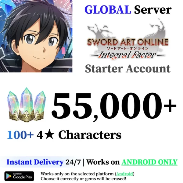 Sword Art Online Integral Factor SAO Starter Account [Global, Android]