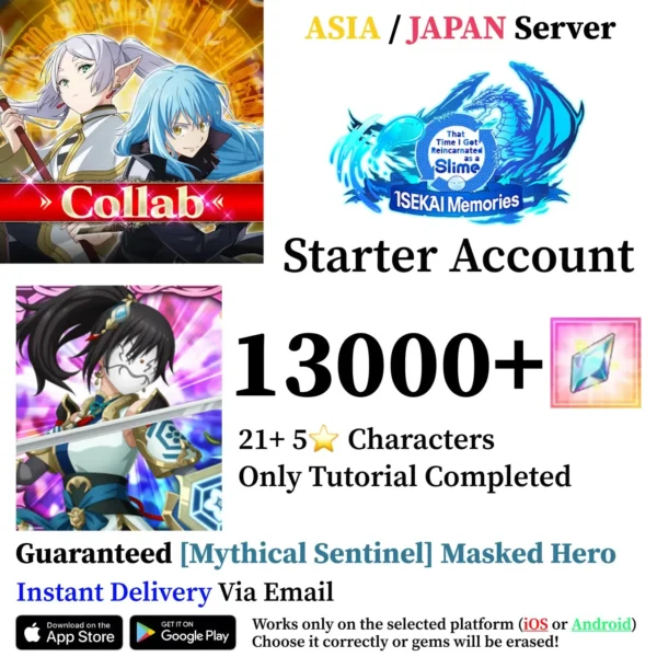 Mythical Masked Hero Slime Isekai Memories Account [Asia/Japan]