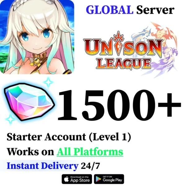 Unison League Starter Account 1500+ Gems [Global]