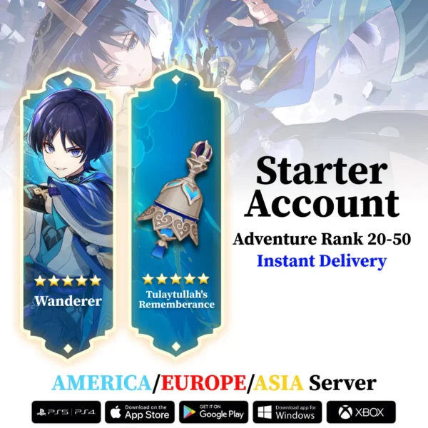 Wanderer with Tulaytullah’s Remembrance, Genshin Impact Reroll Account