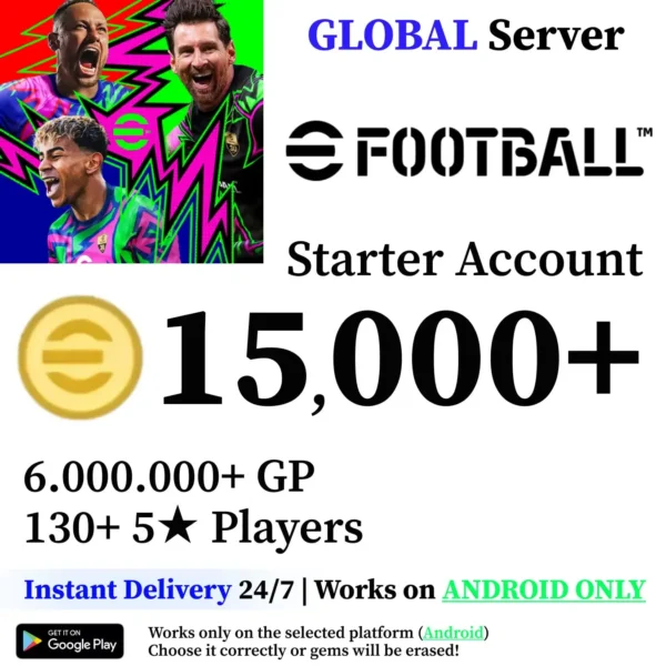 eFootball Android Starter Account with Coins [Global]
