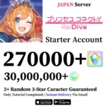 Princess Connect Re:Dive Starter Account with 270,000+ Jewels [Japan]