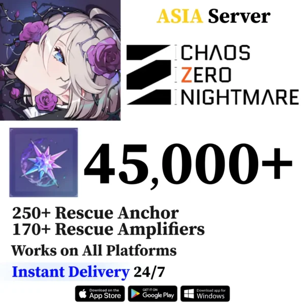 Chaos Zero Nightmare Starter Account with Crystals [Asia]