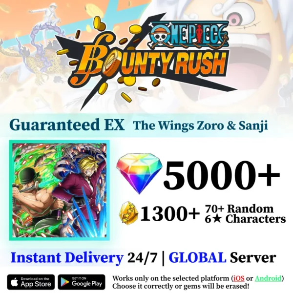 The Wings Zoro & Sanji OPBR accounts