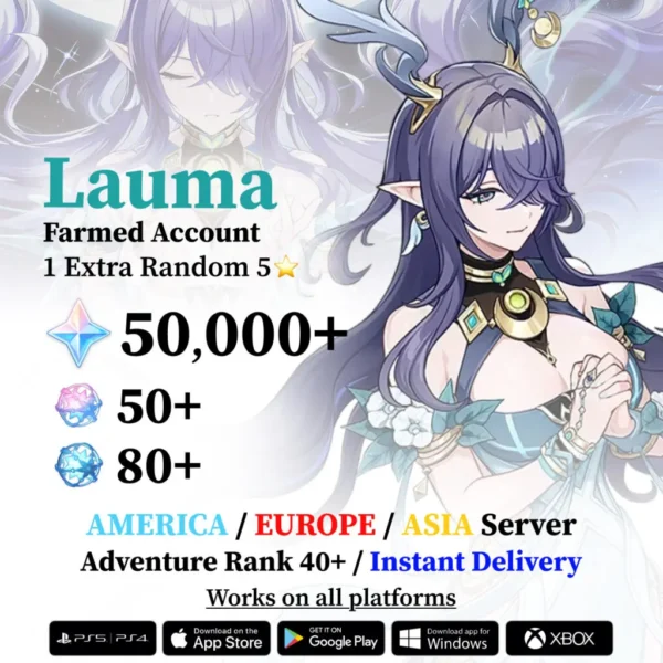 Lauma Reroll Account with Primogems