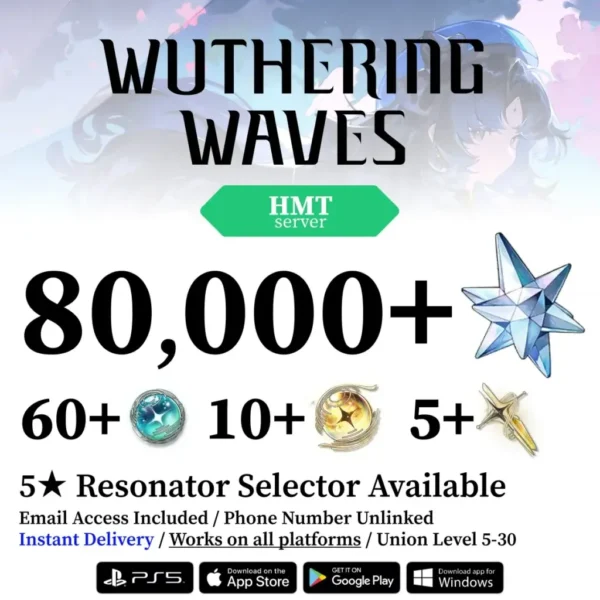 Wuthering Waves Reroll Account with Gems [HMT]