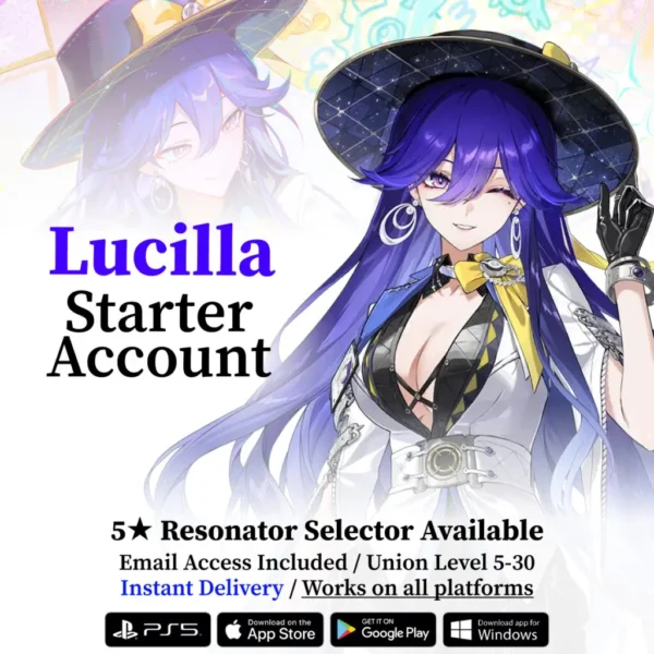 Wuthering Waves Lucilla Starter Reroll Account