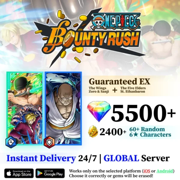 The Wings Zoro & Sanji with Nusjuro OPBR Reroll Account