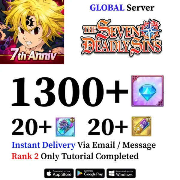 Seven Deadly Sins Grand Cross Account with Diamonds [Global]