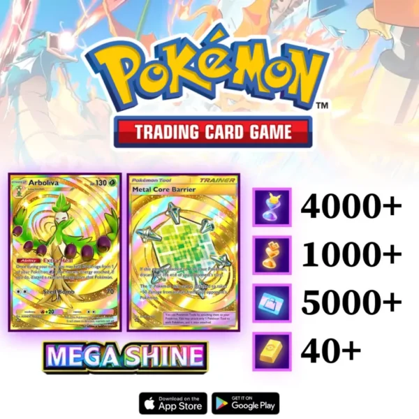 Pokemon TCG Pocket Mega Shine Account with Crown Cards