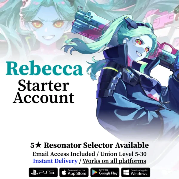 Wuthering Waves Rebecca Starter Reroll Account Cyberpunk Collab