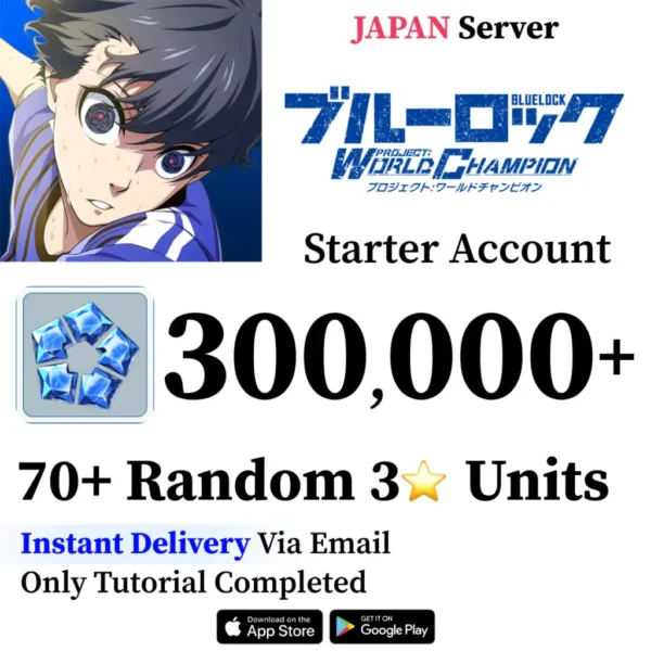 Blue Lock: World Champion Starter Account with Gems [Japan]