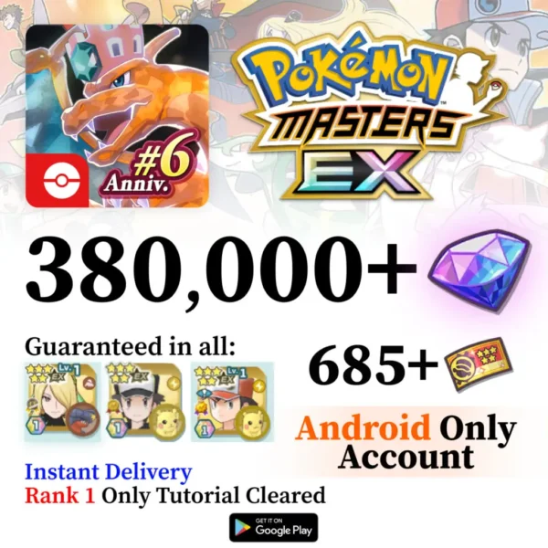 Pokemon Masters EX Account with Red and Cynthia [Android]