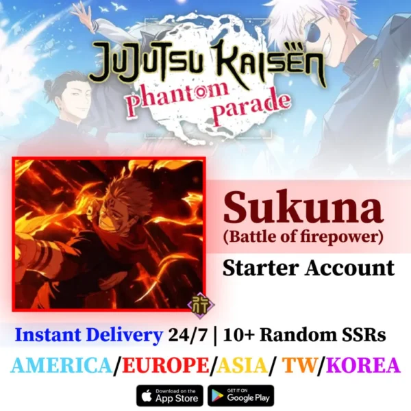 Sukuna Jujutsu Kaisen Phantom Parade Reroll Account [Global]