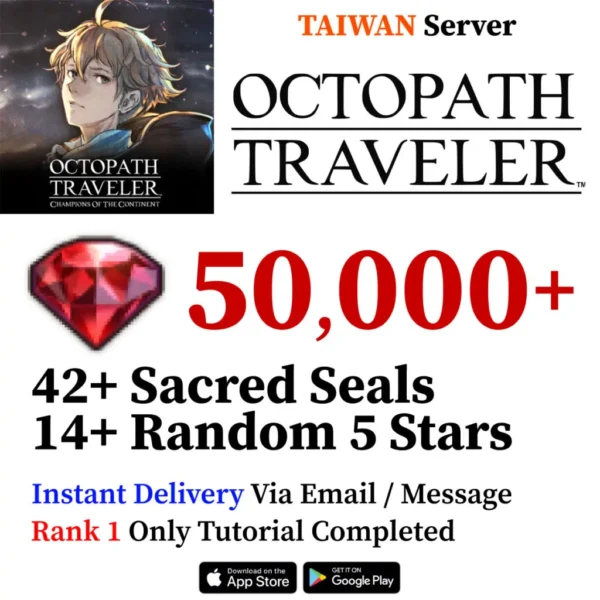 Octopath Traveler CotC Starter Account with Rubies [Taiwan]