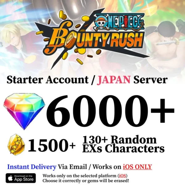 One Piece Bounty Rush Starter Reroll Account [Japan - iOS]