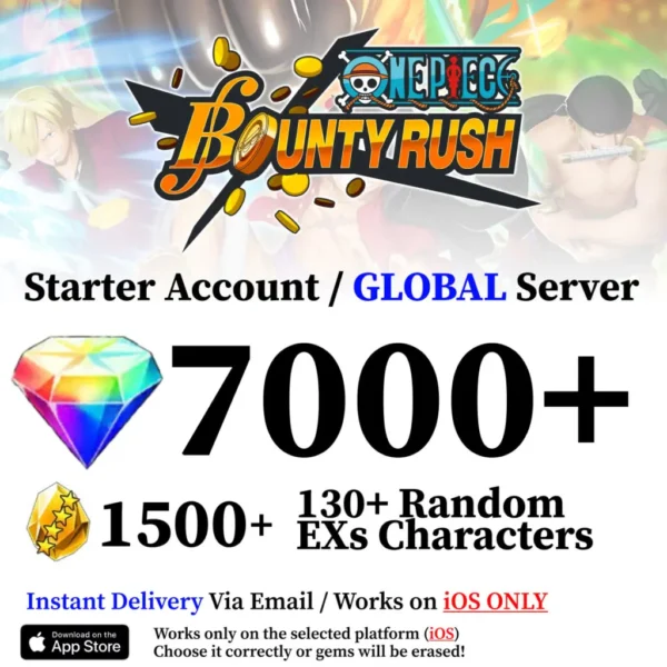 One Piece Bounty Rush Starter Reroll Account [Global - iOS]