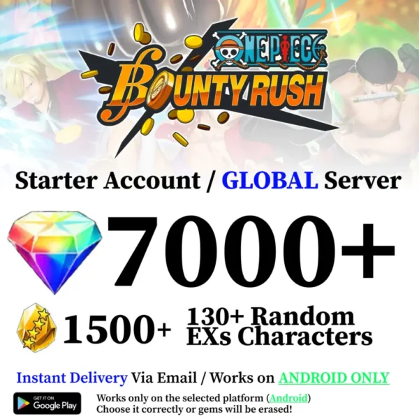 One Piece Bounty Rush Starter Reroll Account [Global - Android]