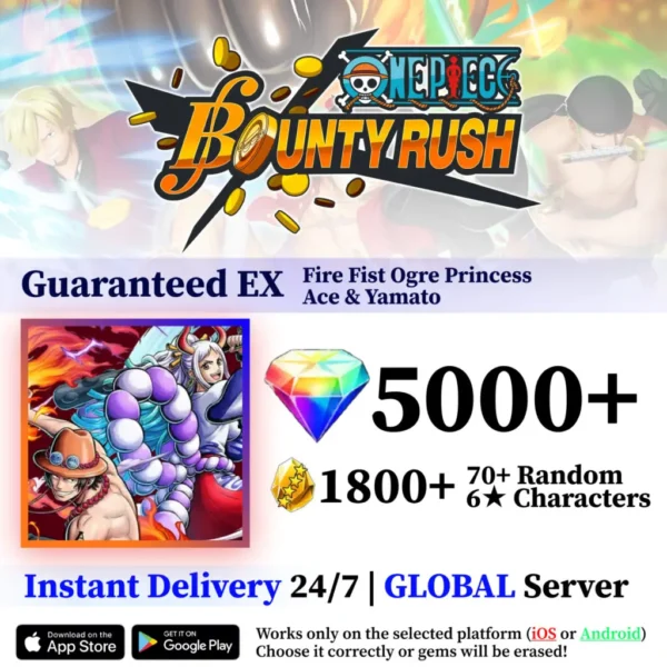 Ace and Yamato OPBR Starter Reroll Account [Global]
