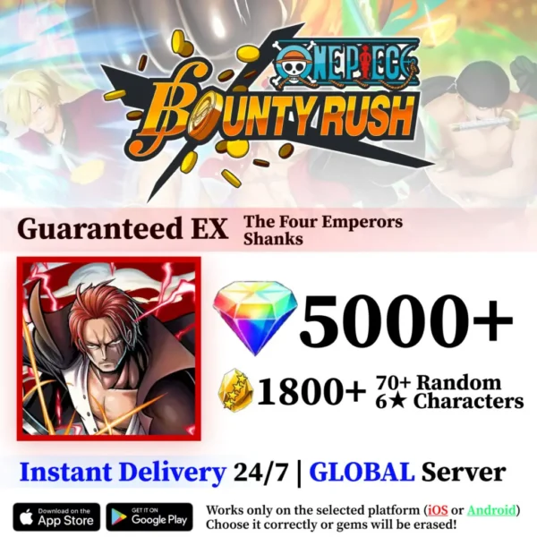 Four Emperors Shanks OPBR Starter Reroll Account [Global]