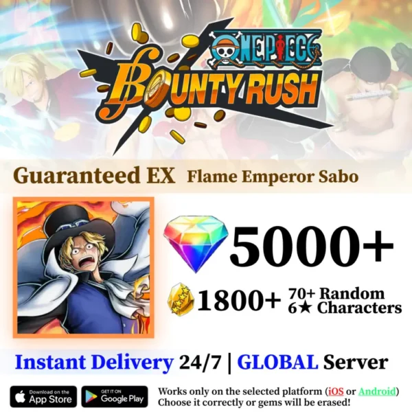 Flame Emperor Sabo OPBR Starter Reroll Account [Global]