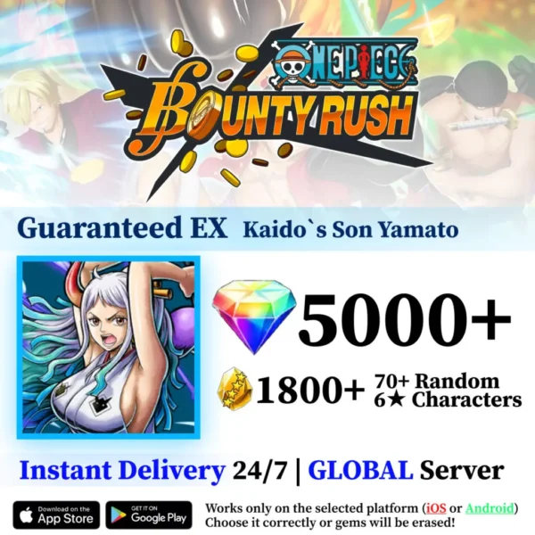 Kaido's Son Yamato OPBR Starter Reroll Account [Global]