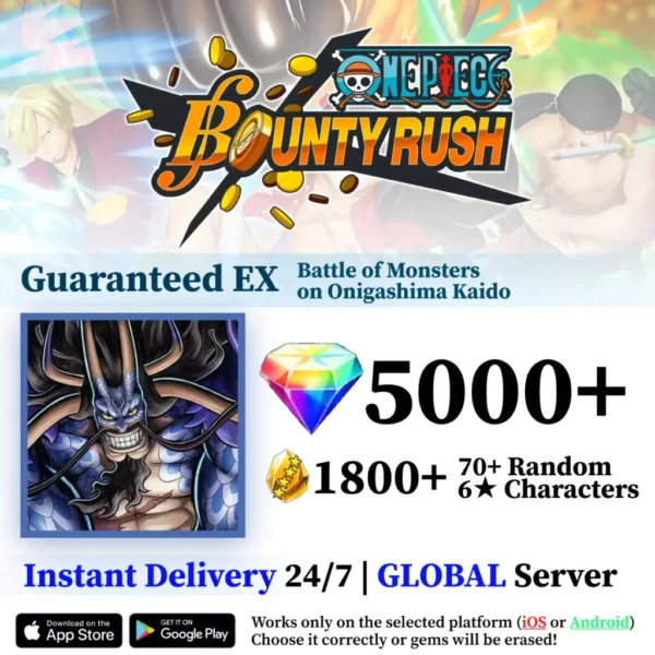Onigashima Kaido OPBR Starter Reroll Account [Global]