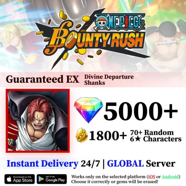 Divine Departure Shanks OPBR Starter Reroll Account [Global]