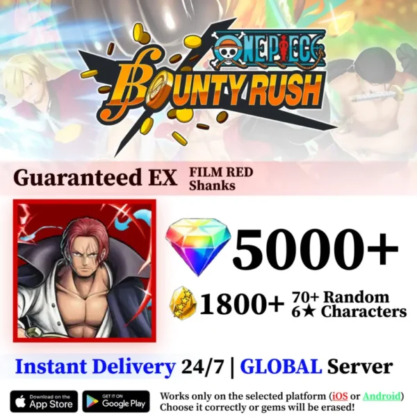 Film Red Shanks OPBR Starter Reroll Account [Global]