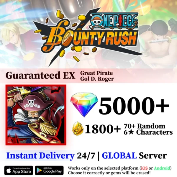 Gol D. Roger OPBR Starter Reroll Account [Global]