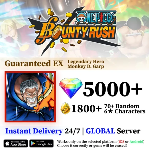 Garp OPBR Starter Reroll Account [Global]