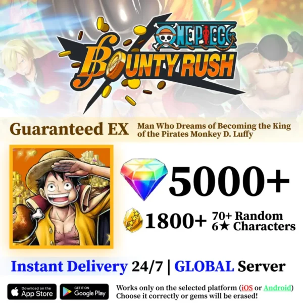 Luffy OPBR Starter Reroll Account [Global]