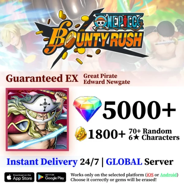 Edward Newgate (Whitebeard) OPBR Starter Reroll Account [Global]