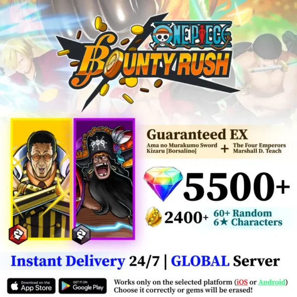 Kizaru with Marshall D. Teach OPBR Starter Reroll Account [Global]