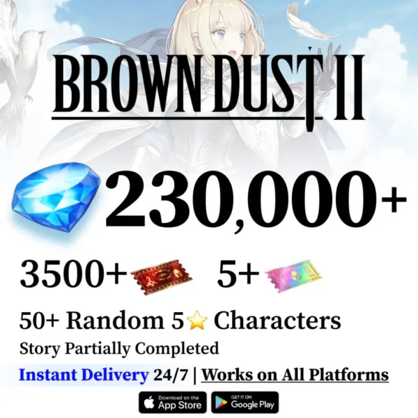 Brown Dust 2 High End Starter Account with Diamonds